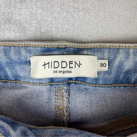 Hidden Jeans Women's 30 Light Blue Nori High Waist Cropped Wide Leg - Picture 3 of 8